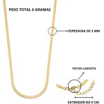 Choker Grossa Banhado A Ouro 18k Antialérgico - Imagem 2