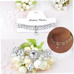 Elegante gargantilha feminina com pérolas e strass requintada, presente para formatura, aniversário e ocasiões especiais, prata - Imagem 6