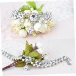 Elegante gargantilha feminina com pérolas e strass requintada, presente para formatura, aniversário e ocasiões especiais, prata - Imagem 9