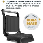 Grill Britânia Abertura 180º 520W BGR06A Dura Mais 220V - Imagem 5
