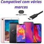 Carregador Turbo Android 30W 4.0 Entrada Tipo C Cabo USB Tipo C 1m Preto Universal Carregador de Parede PREMIUM APPARI - Imagem 5