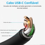 Carregador Turbo Compatível com Samsung Galaxy, Motorola, Novo Iphone 15/16 - Fonte 20W, Carregamento Rápido e Eficiente para Android/IOS + Cabo USB-C de 1m - Imagem 4