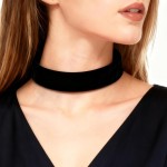 Gargantilha feminina de veludo preto - Conjunto de gargantilha gótica ajustável, acessórios de colar elegante clássico - Imagem 6