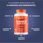 Tri Magnésio (dimalato, quelato e taurato) Inositol Relax CAPS, Vitamina B6, 120 Cápsulas, Bigens (Unidade) - Imagem 4
