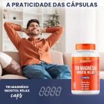 Tri Magnésio (dimalato, quelato e taurato) Inositol Relax CAPS, Vitamina B6, 120 Cápsulas, Bigens (Unidade) - Imagem 5