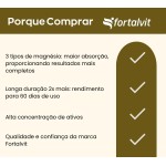 TRIO.MAGNÉSIO - Longa Duração: 2 Meses de Uso, Bisglicinato - Dimalato - Taurato, 260mg Alta Concentração,120 Cápsulas, Fortalvit - Imagem 4