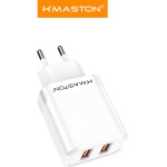 H'MASTON Carregador 2 Portas Usb 5.1A Rápido Com Cabo 1 Metro Compatível Com Celular Android iPhone Samsung (PRETO, V8) - Imagem 8