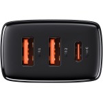 Carregador de Parede Baseus Compact Quick Charger 2U+C 30W Preto - Imagem 4