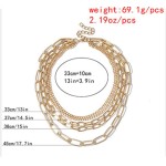 YERTTER Dainty Unique Punk Layering Chain Choker Necklace Boho Jewelry Set Layered Statement Chunky Chain Necklace for Women Manoho Charms Necklaces Jewelry - Imagem 4