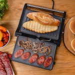 WAP Sanduicheira Grill em Inox WS1000 2 em 1 com Abertura 180° e Coletor de Gordura Removível, Antiaderente 1000W 127V - Imagem 3