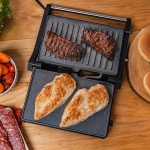 WAP Sanduicheira Grill em Inox WS1000 2 em 1 com Abertura 180° e Coletor de Gordura Removível, Antiaderente 1000W 127V - Imagem 4