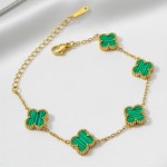 Kit Colar Choker Pulseira E Brinco Trevo Verde Gargantilha Sorte Luxo Elegante Virginia Aço Inox Dourado Inspire by Adriana - Imagem 5