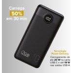 I2GO, Carregador Portátil (Power Bank) Ultra Rápido 10000mAh, Power Delivery 20W, 2 Saídas USB + 1 Saída/Entrada USB-C, Preto, i2GO PRO - Imagem 3