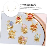 1 gargantilha elegante de clavícula de praia com zircônia colorida de animal marinho delicado para festas e eventos - Imagem 3