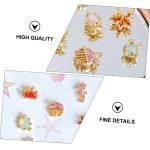 1 gargantilha elegante de clavícula de praia com zircônia colorida de animal marinho delicado para festas e eventos - Imagem 6