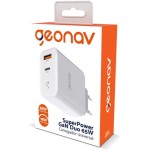 Geonav Carregador Universal SuperPower GaN Duo, 65W, 1 USB-A e 1 USB-C, tecnologias Quick Charge, Power Delivery, PPS*, CH65PDQC, Branco - Imagem 7