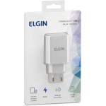 Carregador USB 2 Entradas Elgin 5V 10W Bivolt Branco - Imagem 3