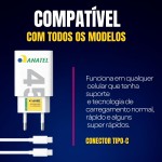 Carregador 45w Super Turbo Ultra Rápido Compatível Com Samsung Motorola Xiaomi Redmi Iphone 15 16 17 Ipad Tablet Tipo C - Imagem 5