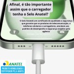 Carregador Turbo 25W Compatível iPhone 16, 16 PRO, 16 PRO MAX iPhone 15 PLUS 15 PRO 15 PRO MAX, GALAXY, Todos ANDROID Entrada TIPO-C + Cabo Reforçado USB-C - Fast Power - Imagem 5