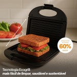 Sanduicheira Minigrill Gourmet com Chapa Dupla e Revestimento Antiaderente 127V 750W Multi - CE043 - Imagem 5