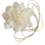 Fancyes Gargantilha de Flores com Gola Floral, Gargantilha com Corrente de Clavícula, Pescoço, Gargantilha de Flores para Noiva - Imagem 6