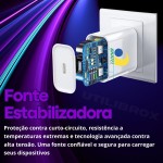 Carregador Turbo Compativel c/Novo iPhone 16, 16 pro, 16 pro max, iPhone 15, 15 pro, 15 pro max, IOS/Android, 5.0 Super Rapido, Fonte Entrada Tipo-C + Cabo USB-C Fast Charge, Certificado UTBRX - Imagem 4