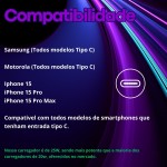 Carregador Turbo Compativel c/Novo iPhone 16, 16 pro, 16 pro max, iPhone 15, 15 pro, 15 pro max, IOS/Android, 5.0 Super Rapido, Fonte Entrada Tipo-C + Cabo USB-C Fast Charge, Certificado UTBRX - Imagem 7