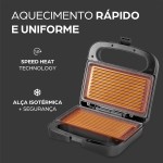WAP Sanduicheira Grill em Inox WS750 com Aquecimento Rápido Speed Heat e Alça Isotérmica, Antiaderente 750W 127V - Imagem 12