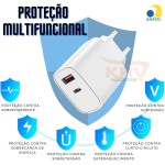 Carregador Ultra Rápido 40W - Bivolt - Cabo de Carregamento USB C - Tipo C 1m [KRV Magazine] - Imagem 3