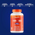 Four Mag, 4 Magnésio (taurato, citrato, dimalato, bisglicinato), 350mg de Magnésio Elementar, 90 Cápsulas, Bigens - Imagem 3