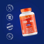 Four Mag, 4 Magnésio (taurato, citrato, dimalato, bisglicinato), 350mg de Magnésio Elementar, 90 Cápsulas, Bigens - Imagem 4