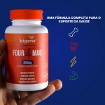 Four Mag, 4 Magnésio (taurato, citrato, dimalato, bisglicinato), 350mg de Magnésio Elementar, 90 Cápsulas, Bigens - Imagem 6