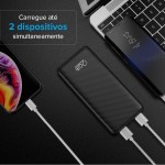 I2GO, Carregador Portátil (Power Bank) 10000mAh, 2 Saídas USB + 1 Saída/Entrada USB-C, Preto, i2GO Plus - Imagem 8