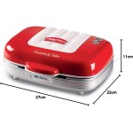 Ariete 1972, Sanduicheira Retrô Vermelha - Party Time, Multifuncional Com 3 tipos de placas antiaderentes, 700 Watt - 127V - Imagem 8