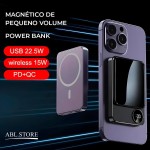 Carregador Portátil (Power Bank) Magnético Ultrafino sem fio por indução Carregamento Rápido de 10000mAH Compatível com Celulares - YD43 - Imagem 6