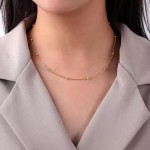 Colar Bolinha Feminino Aço Inox Dourado Gargantilha Presente - Imagem 3