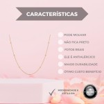 Colar Bolinha Feminino Aço Inox Dourado Gargantilha Presente - Imagem 4