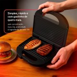 Sanduicheira e Grill HQ 750W Antiaderente Preto HQ-SG004 (127V) - Imagem 6