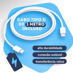 Carregador Turbo Tipo C 45W com Cabo USB-C | Fonte Turbo Tipo-C Compatível com iPhone 15 16 Pro Max, Samsung Galaxy, Xiaomi, Motorola [VALUANCE] - Imagem 5