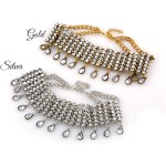 YERTTER Colares Vintage Boho Completos de Strass Conjunto de Joias de Borla Pingente em Camadas Colar de Corrente Grossa para Mulheres e Meninas - Imagem 5