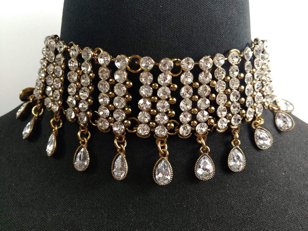 YERTTER Colares Vintage Boho Completos de Strass Conjunto de Joias de Borla Pingente em Camadas Colar de Corrente Grossa para Mulheres e Meninas - Imagem 6