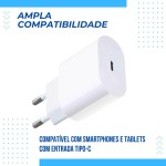 Carregador Tipo C Turbo Power 25W com Cabo USB-C de 1 Metro e Fonte Compatível com Novo Iphone 15 16 Pro Max Plus Carregamento Ultra Rápido - Imagem 6