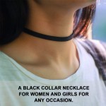 Gargantilha de veludo de 2 peças, coleiras de faixa preta para acessórios de moda - Imagem 4
