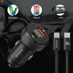 Carregador Veicular Tipo C 60W com Cabo Trançado de 1 Metro – Alta Velocidade, Homologado, Premium e Resistente – Ideal para Viagens e Uso Diário – Elegante e Durável! - Imagem 3