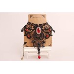 Cathercing Gargantilha Feminina Gargantilha de Renda Preta Vintage Halloween Acessórios de Vampiro Joias Fantasia Cosplay Festa, Plástico Metal - Imagem 4