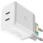 Carregador De Parede 35w Ovvi 2 Saídas Usb-c GaN Branco - Imagem 3