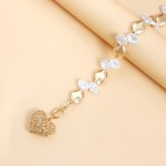 LOMISS Colar feminino de ouro com formato de coração vazado colar especial de pérolas com clavícula elegante e versátil - Imagem 6