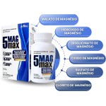 Tetra Magnésio 5 Tipos De Magnésio 600mg Premium 60 Cápsulas Sem Sabor - Imagem 4