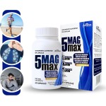 Tetra Magnésio 5 Tipos De Magnésio 600mg Premium 60 Cápsulas Sem Sabor - Imagem 5