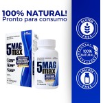Tetra Magnésio 5 Tipos De Magnésio 600mg Premium 60 Cápsulas Sem Sabor - Imagem 9